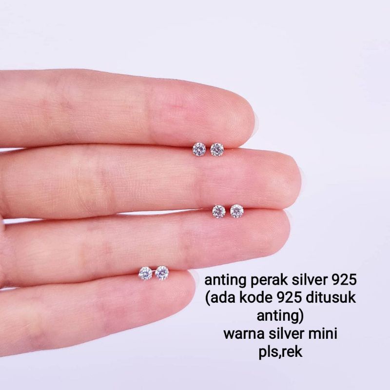 Anting titanium dan perak silver 925 sale 70% model Nagita warna gold dan silver (ada 4ukuran)