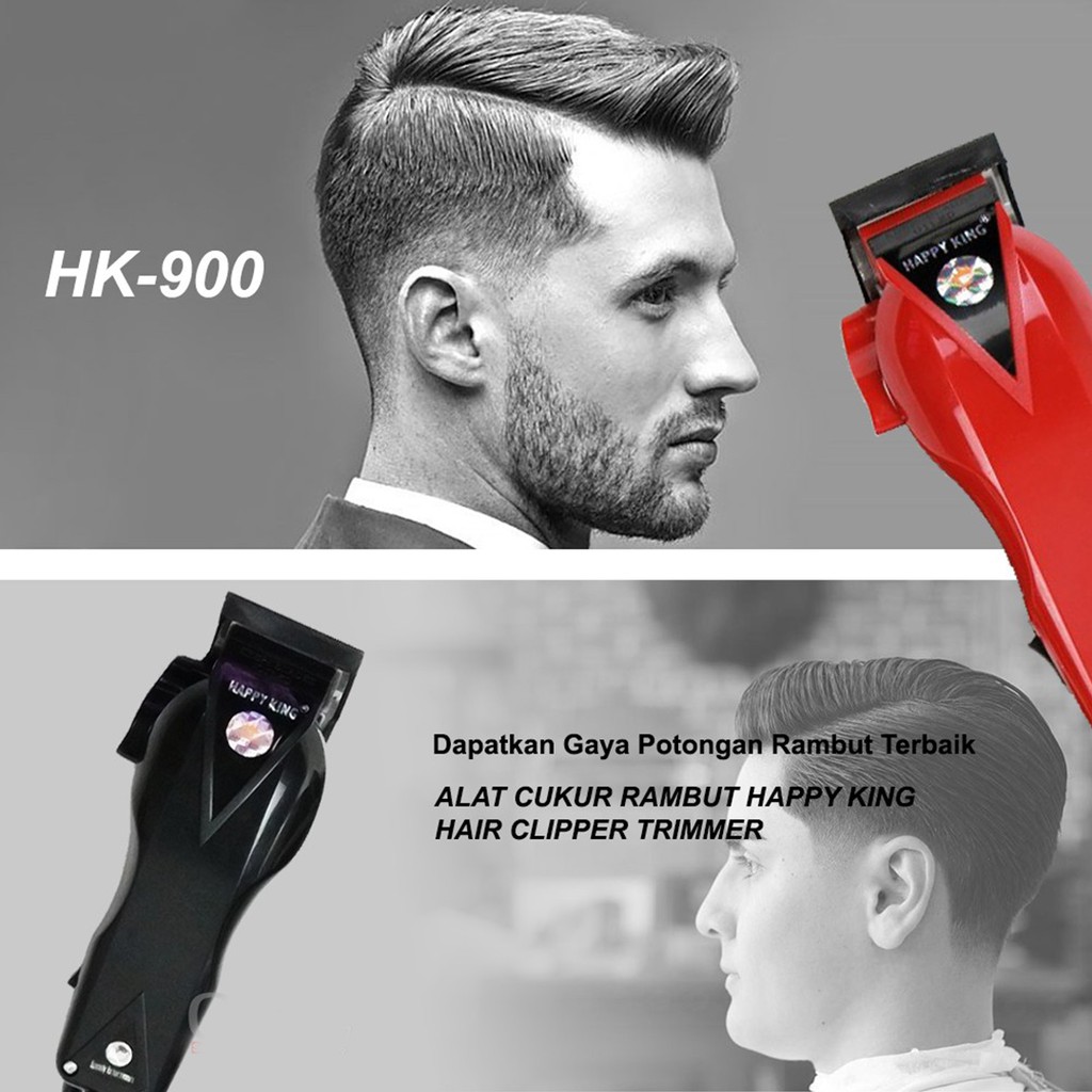 [✅COD] Mesin Alat Cukur Potong Perawatan Rambut Jenggot Kumis Happy King HK 900 Listrik Elektrik Original