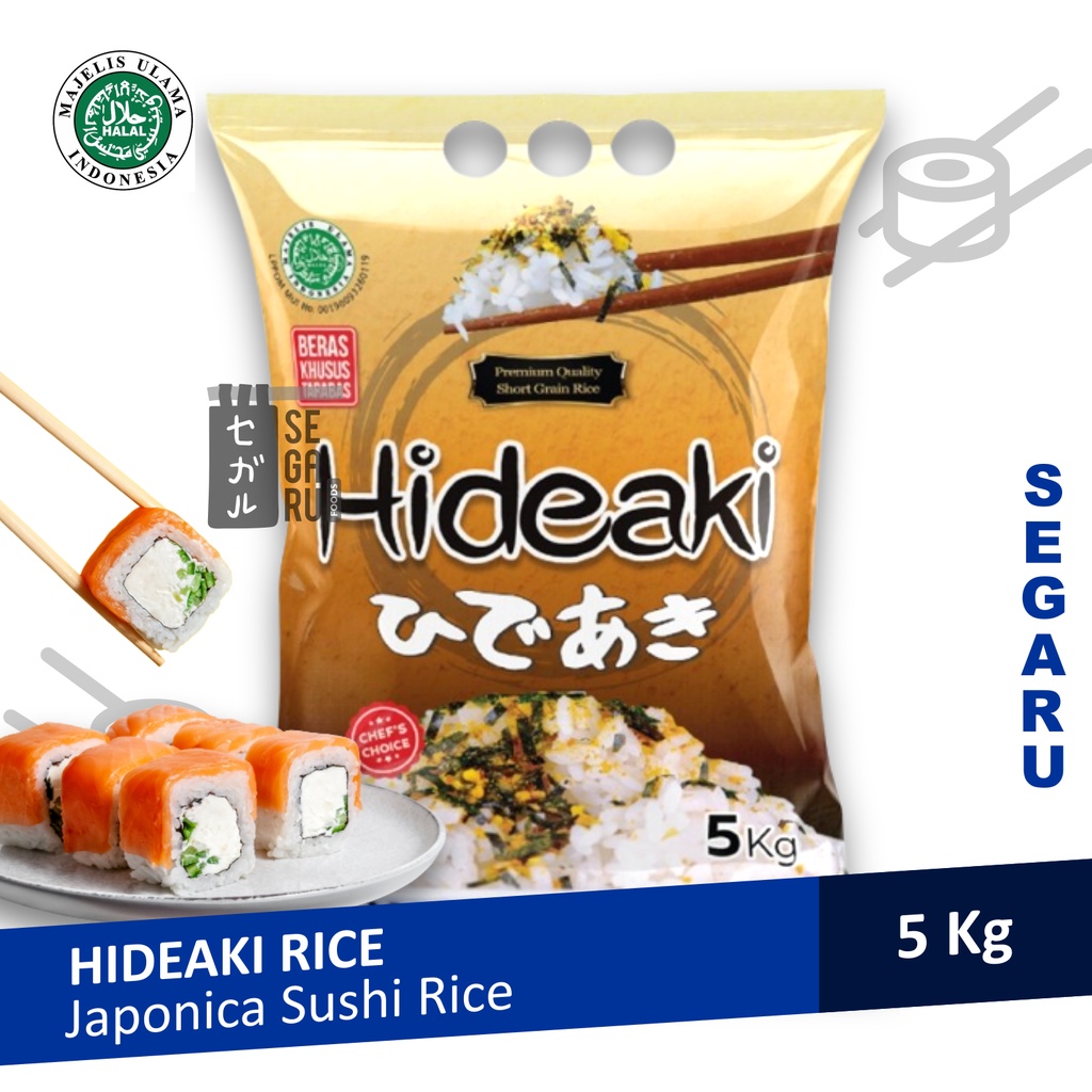 Beras Sushi Hideaki | Japonica Sushi Rice Halal 5 kg