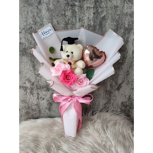 

bucket boneka wisuda murah ; boneka wisuda lucu