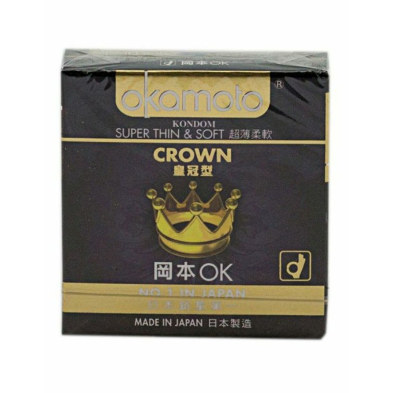 Okamoto Kondom Crown Super Thin & Soft 3's