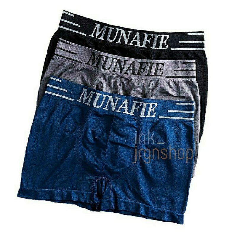 CELANA DALAM PRIA DEWASA (3 PCS) / CELANA DALAM BOXER MUNAFIE / CD BOXER PRIA