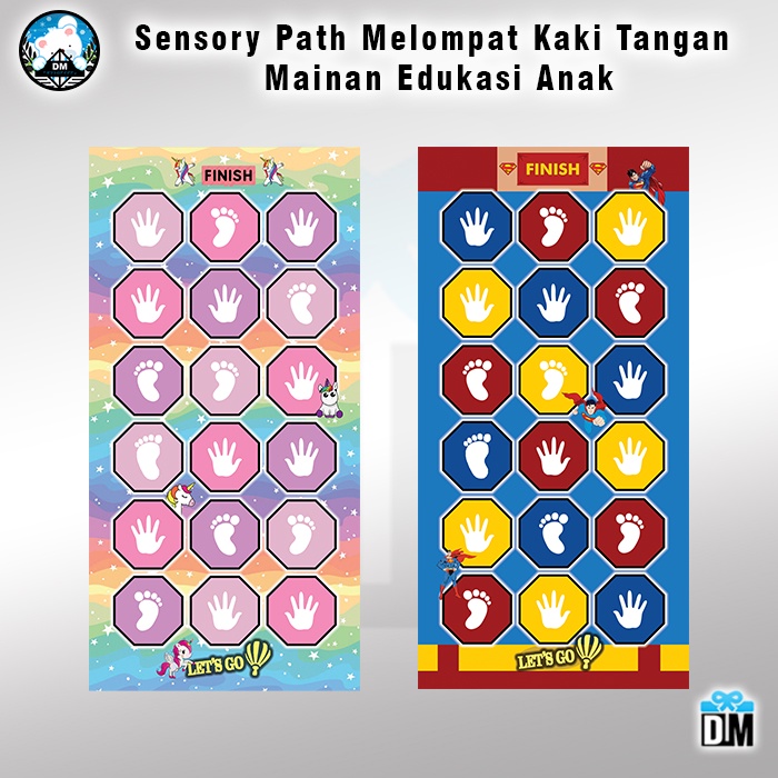 Sensory Path Anak Belajar melompat Kaki Tangan / Alas Bermain Anak Mainan Edukasi Anak #M