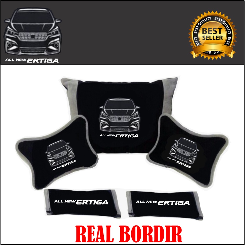 HEADREST MOBIL ALL NEW ERTIGA BORDIR SILUET AKSESORIS INTERIOR MOBIL