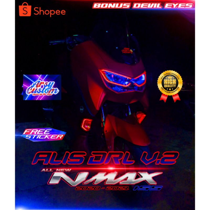 Lampu Alis Nmax New 2020 2021 2022 2023 Bonus Devil Eyes Lampu Alis Headlamp Nmax New Devil Eyes Lam