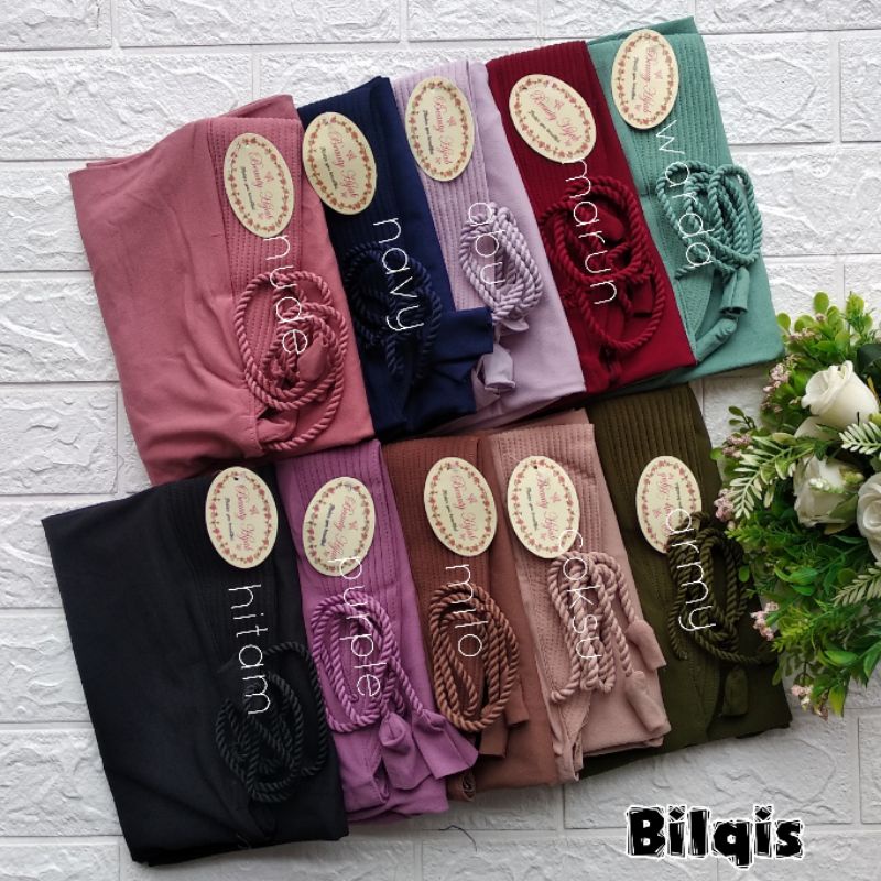 ORIGINAL BEAUTY HIJAB Jilbab Instan Bilqis Bergo Pad Tali Tambang-2