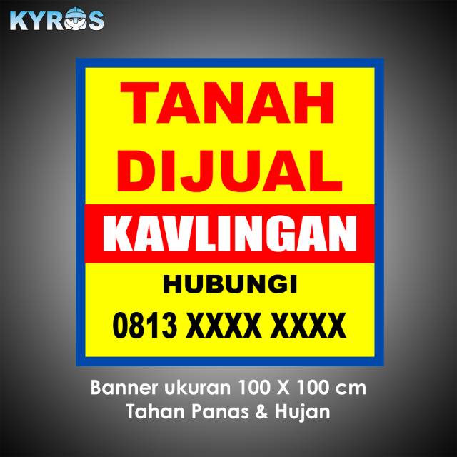 Jual BANNER SPANDUK TANAH RUMAH DIJUAL | Shopee Indonesia