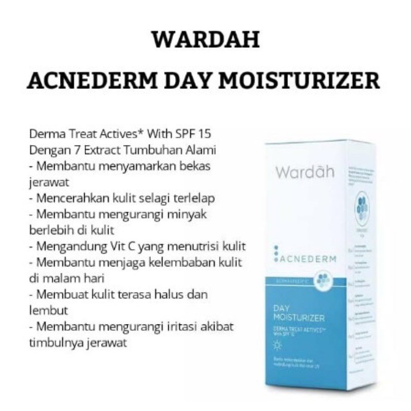 WARDAH ACNEDERM DAY CREAM MOITURIZER