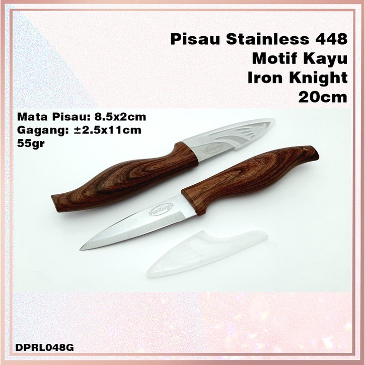 Pisau Dapur Stainless 448 Iron Knight 20cm