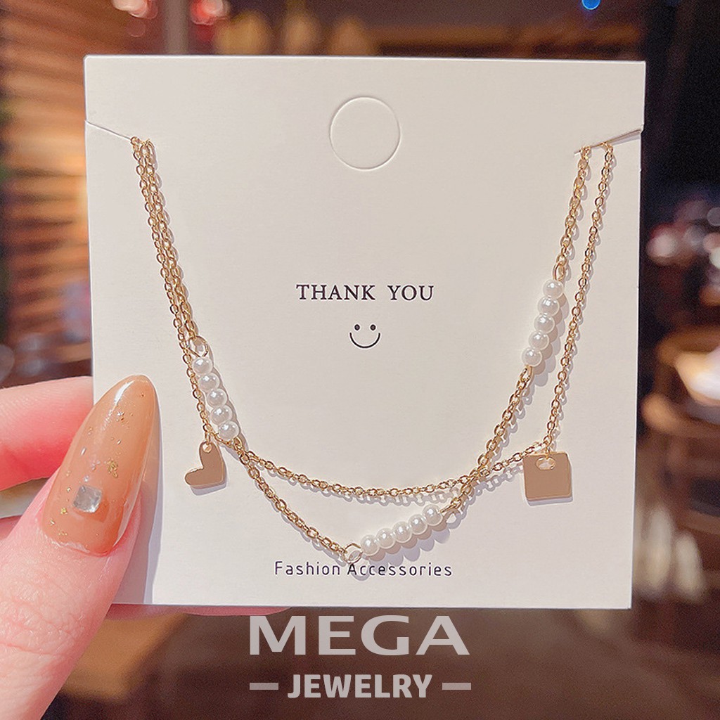 Gelang Wanita Rantai 2 Layer Titanium S141 Gold Anti Karat/Fashion Wanita Kualitas Tinggi/Perhiasan Cantik/Mega Jewelry-4