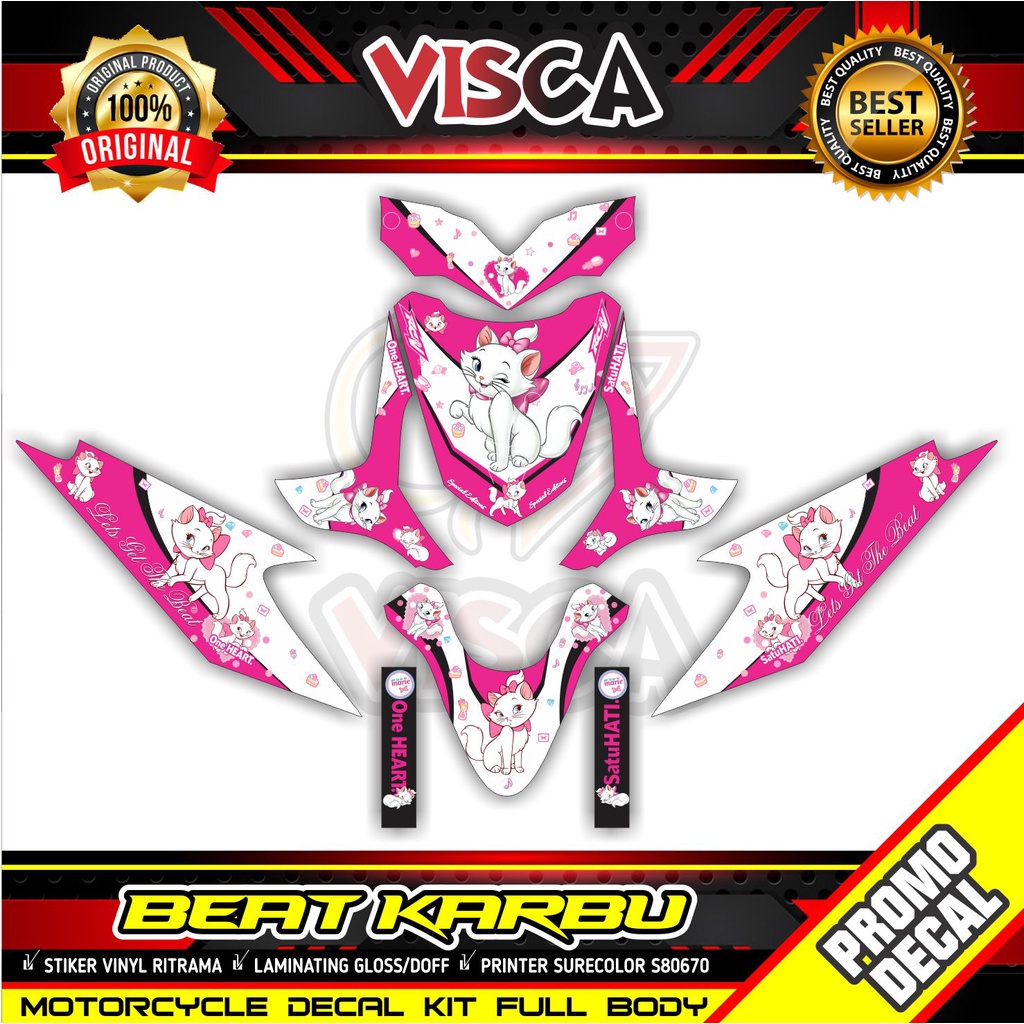 Decal Beat Karbu Full Body Stiker Variasi Beat Karbu Stiker Beat Karbu Full Blok ANIME