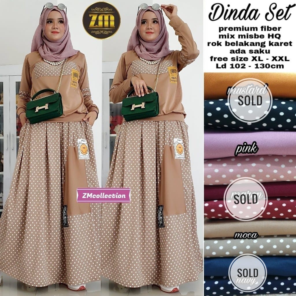 ORI HIJAB TUNIK - DINDA SET MOCA DINARA