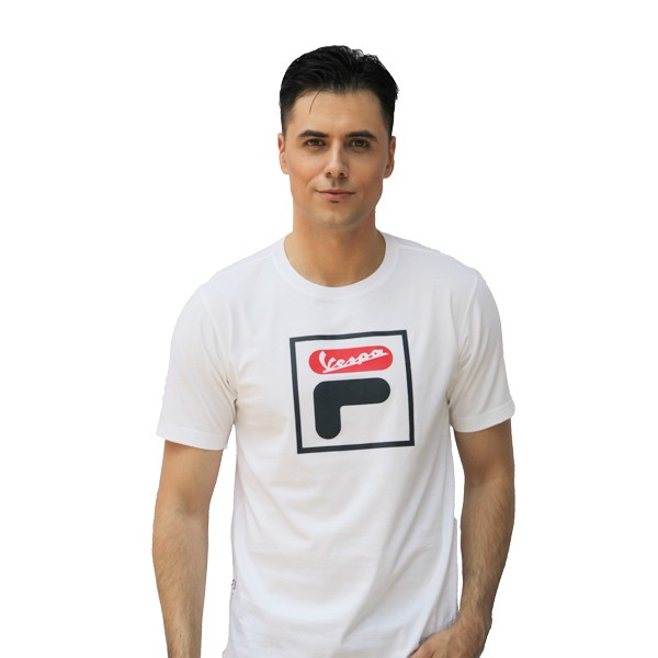  FILA  X VESPA Baju  Kaos Esto Olahraga  Pria White Shopee 