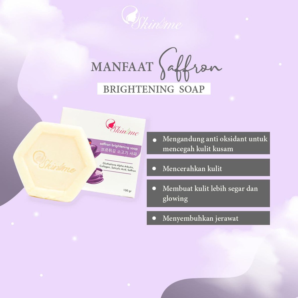 Skinme Saffron Brightening Soap | Sabun Jerawat Ampuh | anti acne
