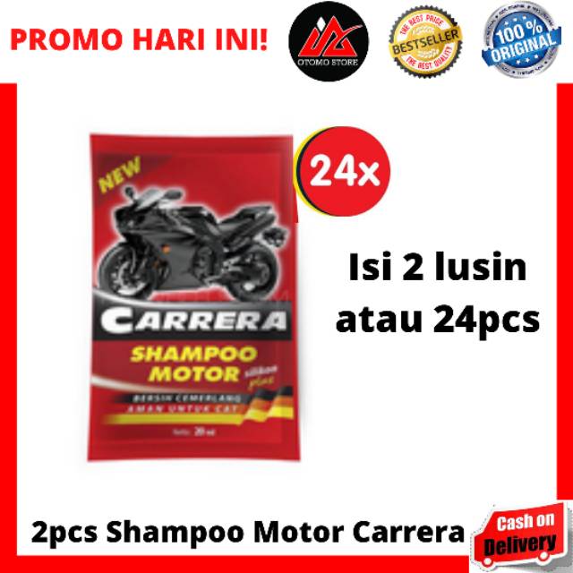 24PCS SHAMPOO MOTOR CARRERA  Sabun Motor Steam Salju dan Busa Untuk Body Motor Doff dan Glossy