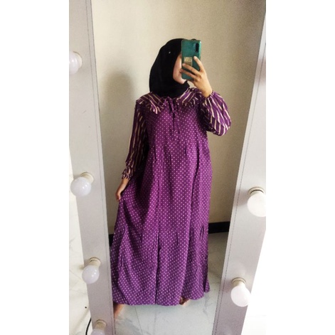 Gamis Midi Dress Polka/Gamis Midi/Dress Midi Dewasa