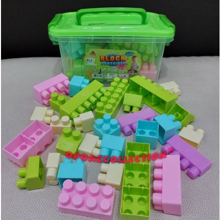 Mainan Edukasi Balok Susun Puzzle Ocean Block Building Kreatif Blok Kontainer Block Container Isi 29pcs Kemasan Kotak Toples