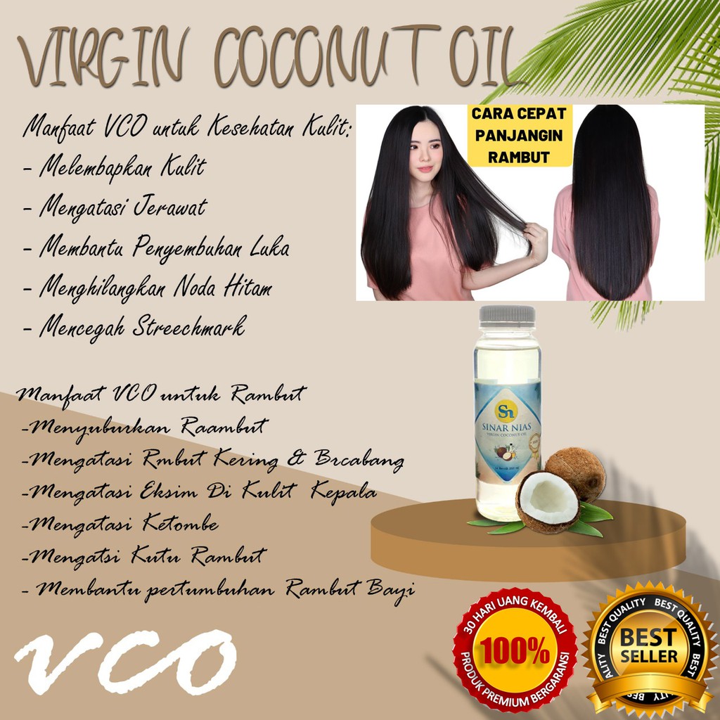 Vitamin Rambut Minyak Kelapa Murni VCO  Virgin Coconut Oil