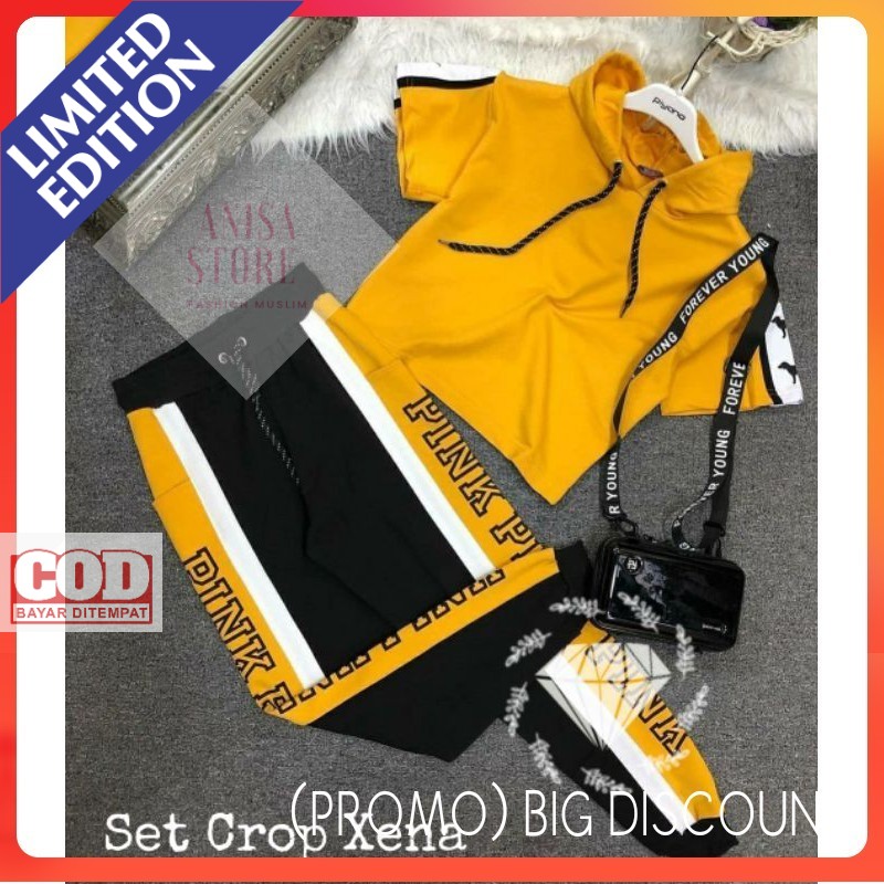 [COD] SET KOREA STYLE SETELAN KOREA TERBARU KEKINIAN set crop xena TRENDI DAN MODIS Fashion Wanita