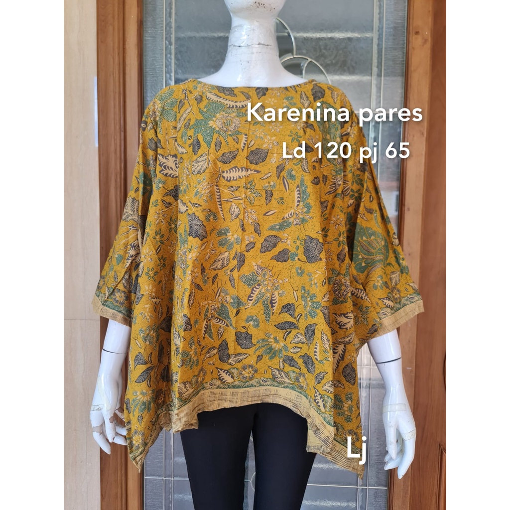 Blus karenina paris motif batik solo atasan blus wanita