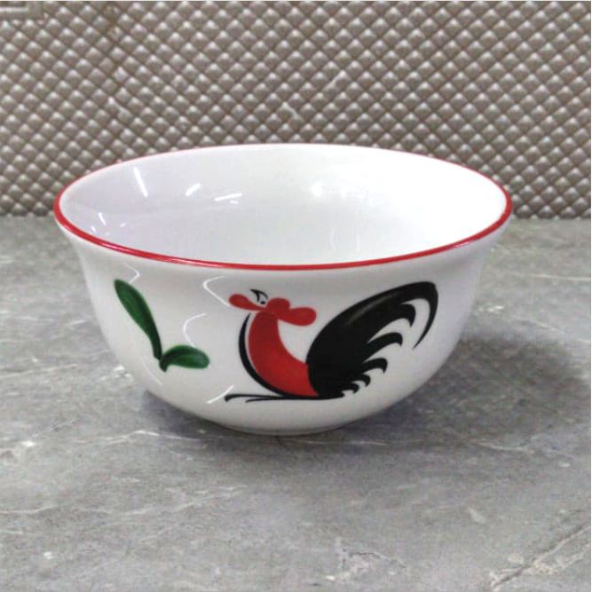 Kopin - Mangkok Keramik Porcelain Bowl Kopin Kukuruyuk Ayam Jago Kpz 4crb 4 Inci