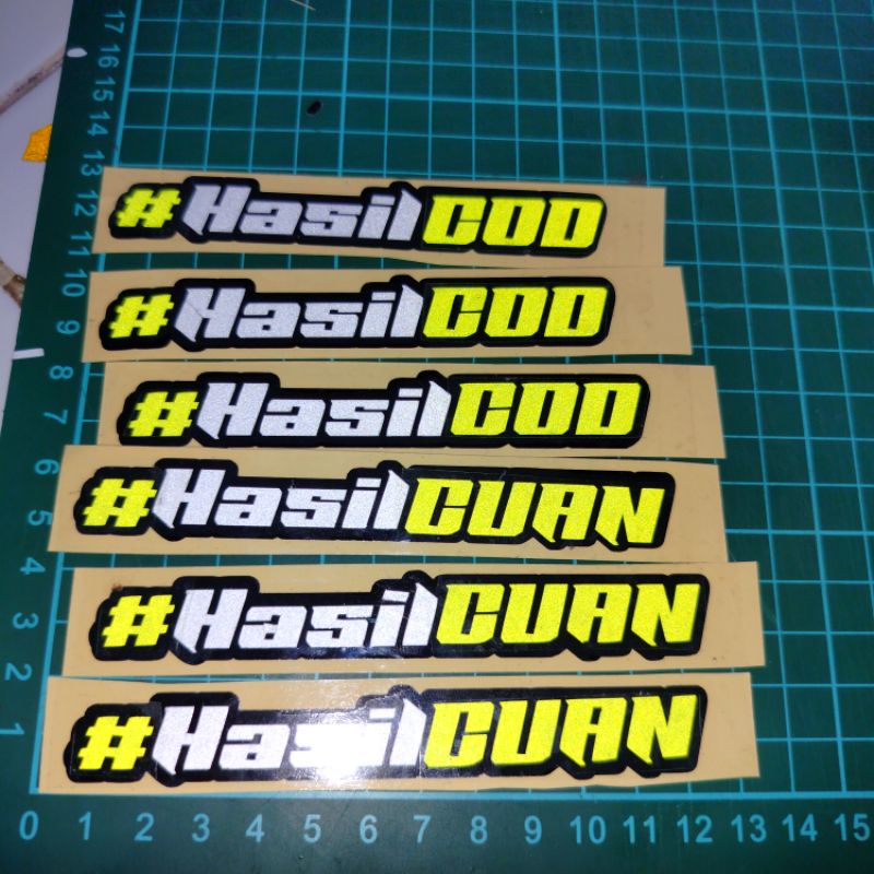 Cutting Sticker Hasil Cod Cuan