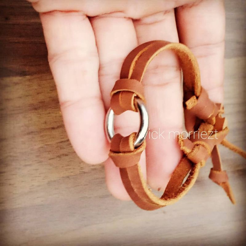 gelang kulitpria/gelang kulit asli