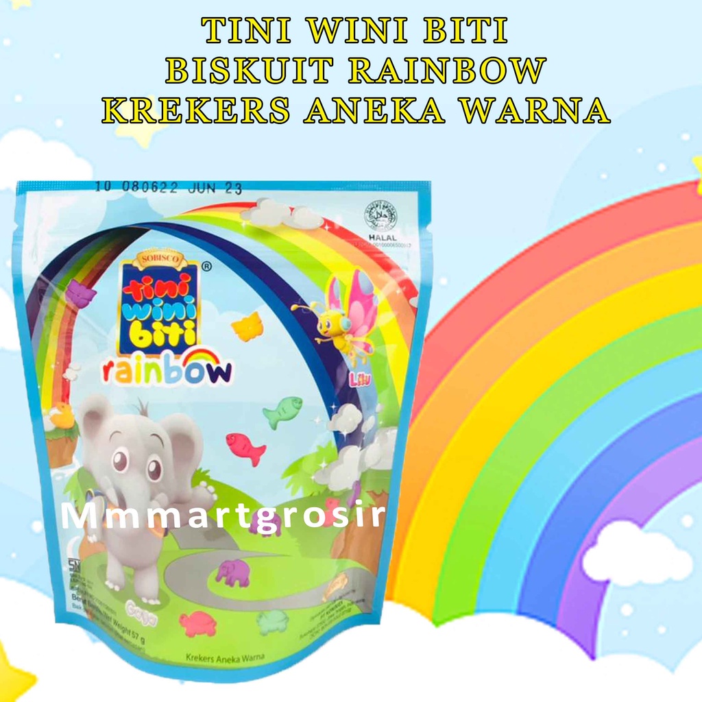 Tini Wini Biti Rainbow / Biskuit / Krekers Aneka Warna / 57g