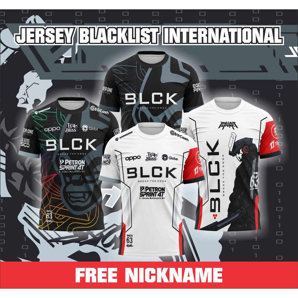 JERSEY BAJU KAOS BLACKLIST INTERNATIONAL NEW 2023 FULLPRINTING FREE NICKNAME