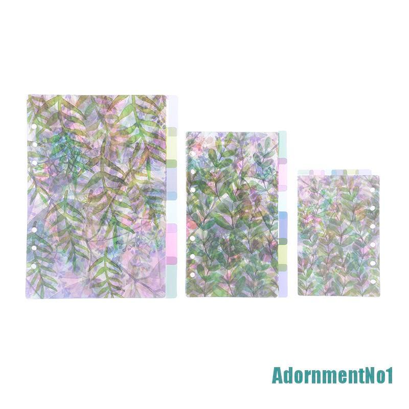 (AdornmentNo1) 6pcs / set Buku Catatan loose leaf A5 / 6 / 7 6 Lubang Warna Warni