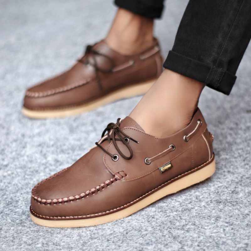 Sepatu Casual Pria Zapato Kulit Asli Kerja Santai Kuliah Leather Loafers