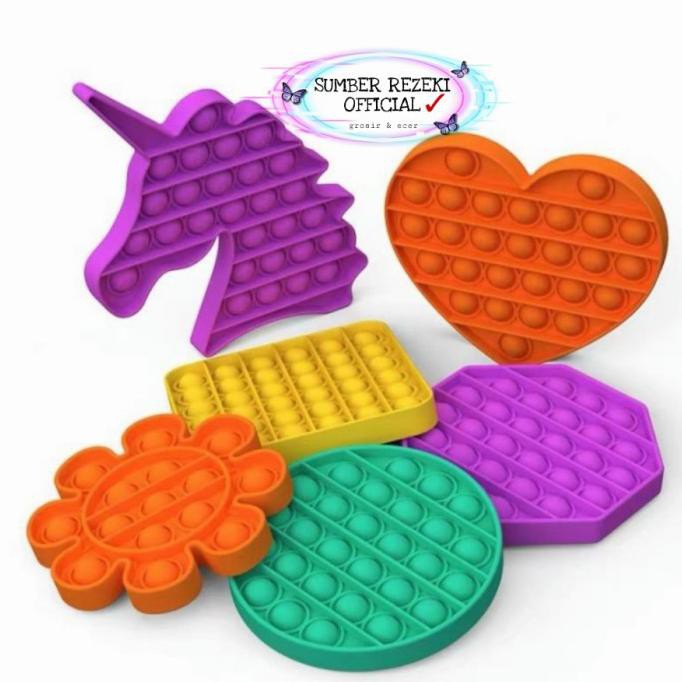 Promo Sr Pop It Murah / Ukuran Jumbo / Popit Pop Its Square Rainbow Non Cod