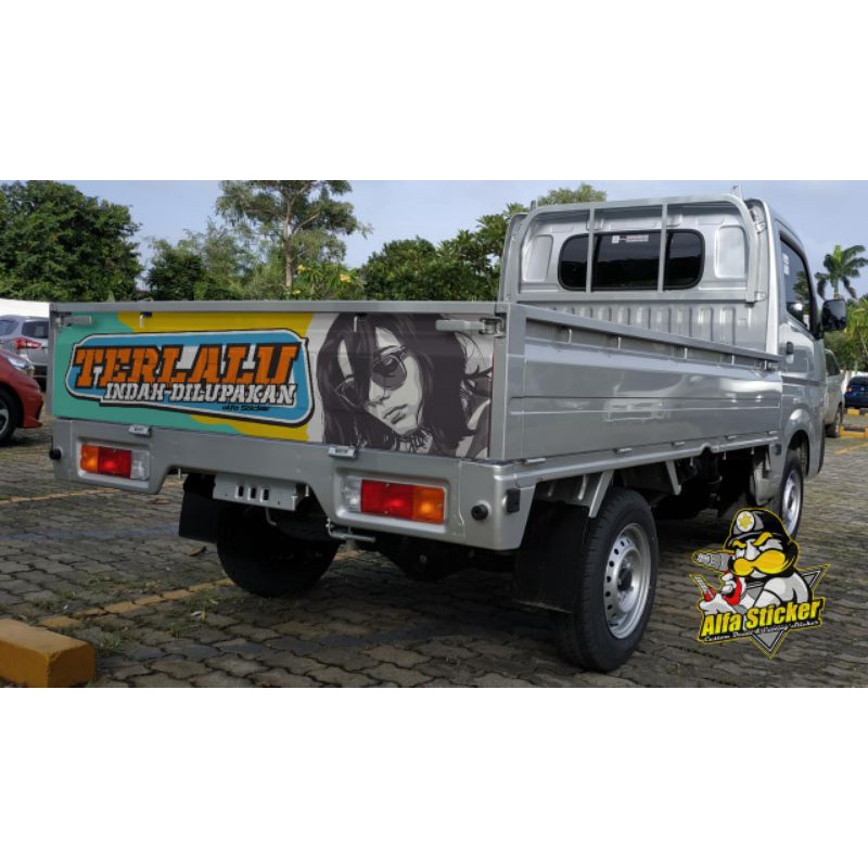 sticker mobil pintu pick-up decal all pick-up pintu belakang Terlalu indah dilupakan