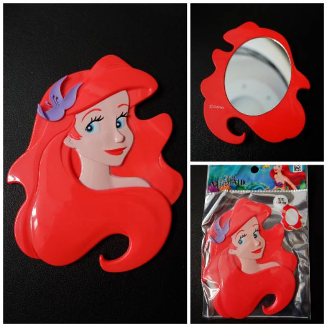 Jual Disney Princess Hand Held Mirror Ariel Little Mermaid (ORI KOREA