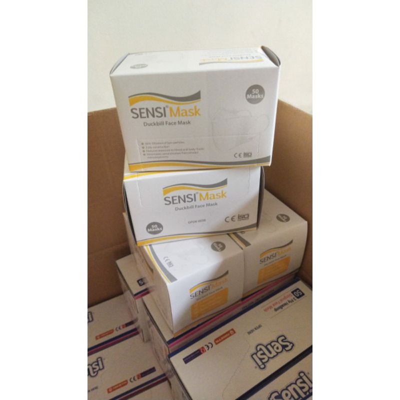  Masker  Sensi  Duckbill isi  50 pcs per box Shopee Indonesia