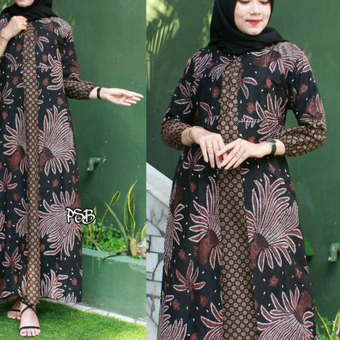 ♪ Gamis Batik Cardy - Batik Gamis Terbaru - Gamis Wanita Pesta & Kondangan 2021 ➽