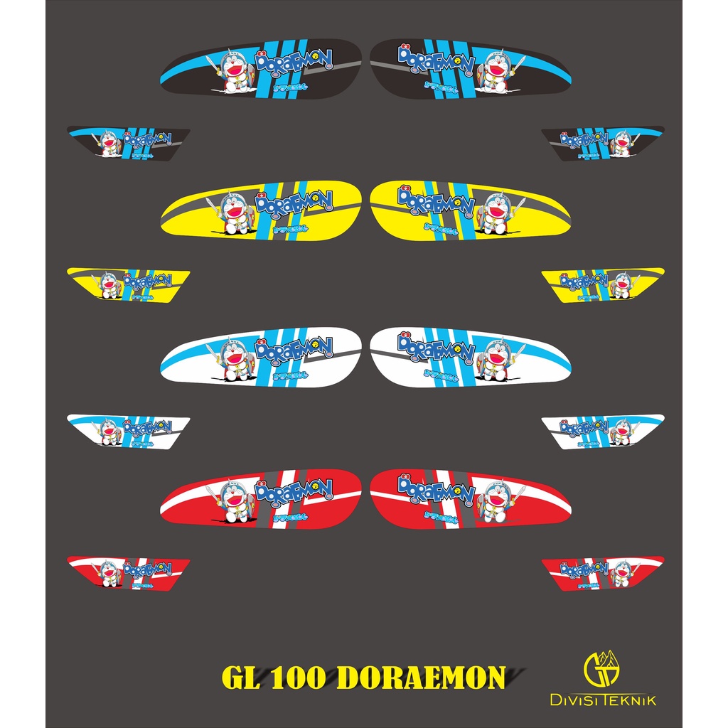 Striping  / Stiker / List Striping / Decal / Stiker Variasi honda gl 100 doraemon