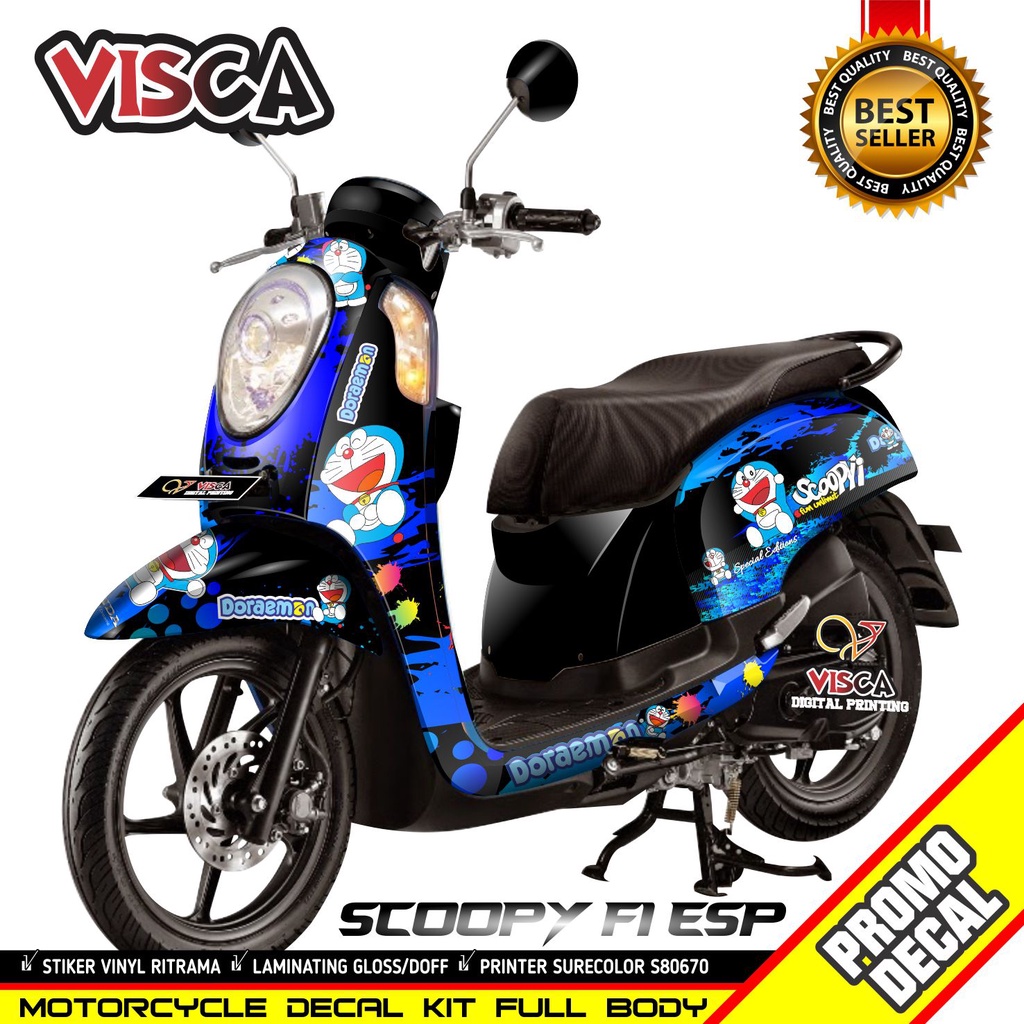 Decal Scoopy Fi 2015 2016 Striping Scoopy Fi Lama Doraemon