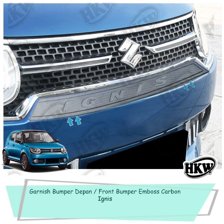 List Bumper Depan Emboss Carbon Mobil Ignis