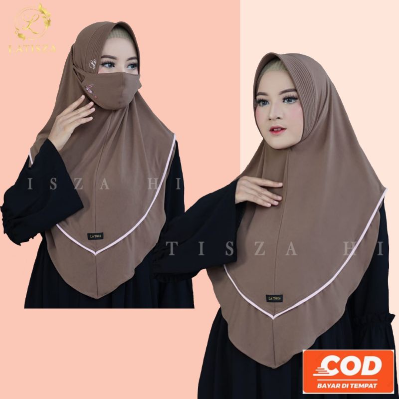 Hijab Instant Jilbab Instan Kerudung Bergo Latisza Vinza Terbaru Kekinian Viral Model Ibu Hamidah Kr