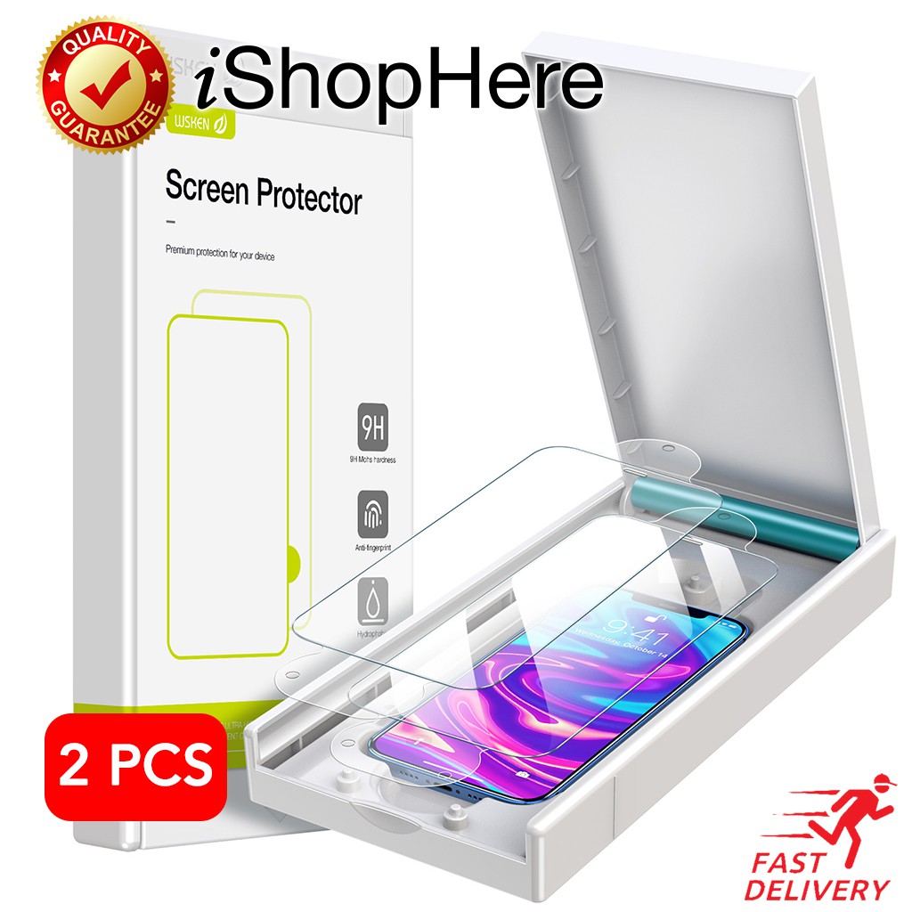 2 buah Easy Install HD Tempered Glass Anti Gores iPhone 11 12 M   ini Pro