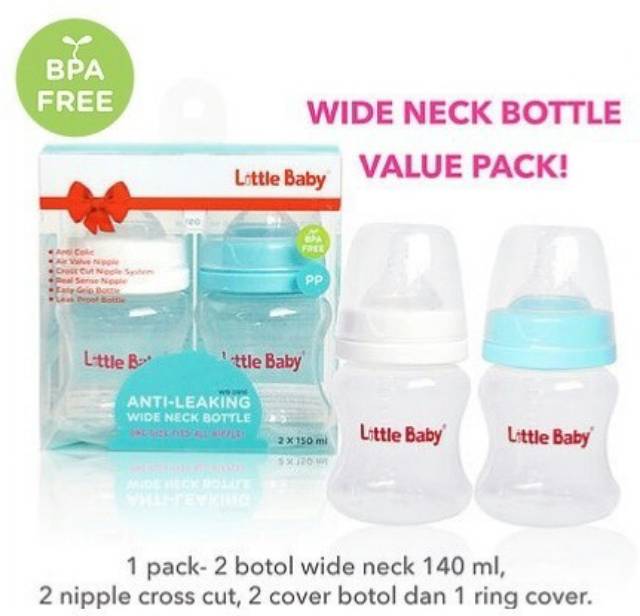 Wide Neck Bottle Cittele Baby Anti Leaking  2 x 150ml s1