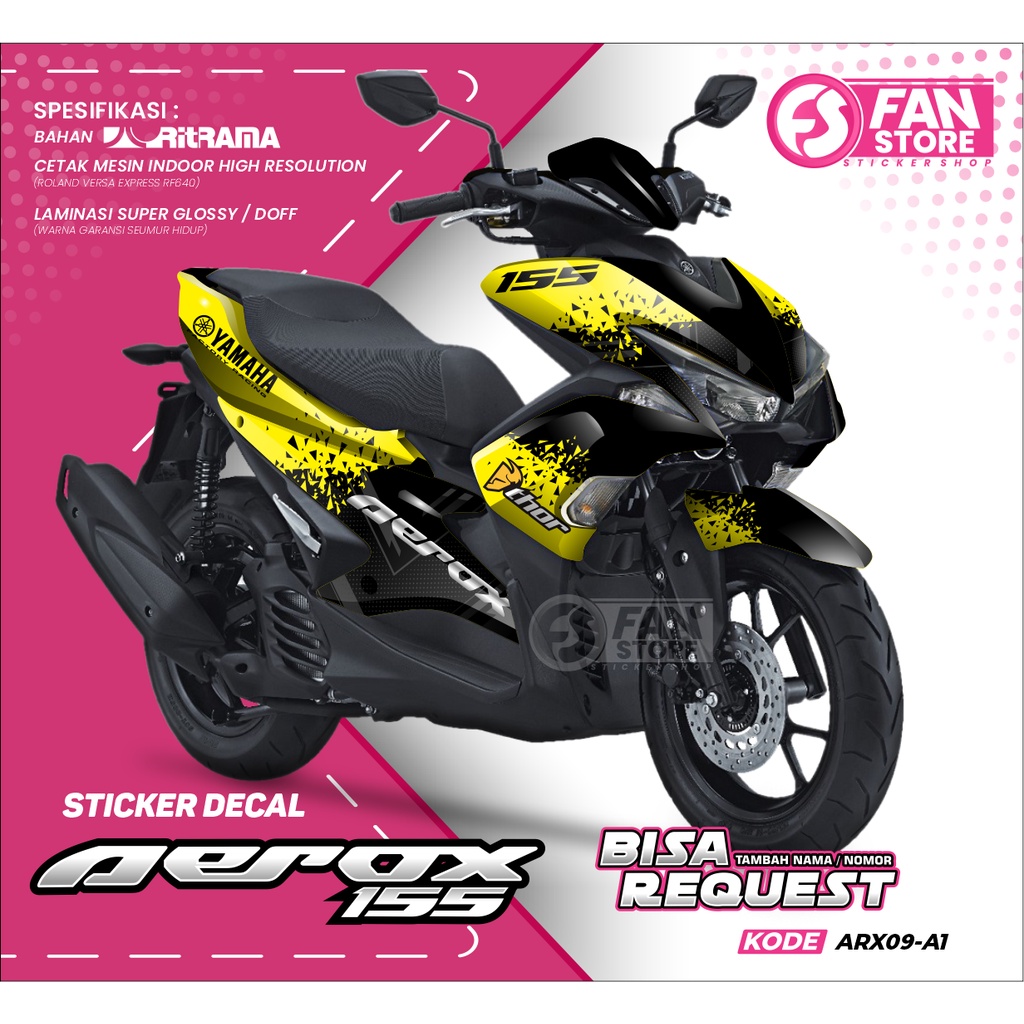 Sticker Aerox 155 Fullbody Decal Aerox Fullbody - Decal Aerox 155 Fullbody - Sticker Motor - Kode AR