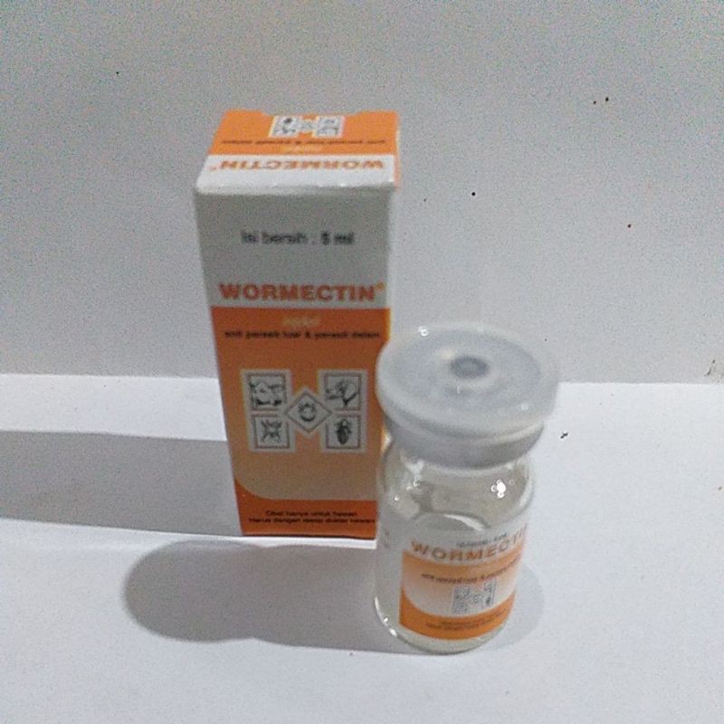 wormectin 5 ml obat kudis,eksim,scabies kucing,anjing,domba,sapi/obat kucing 5 mili / obat suntik