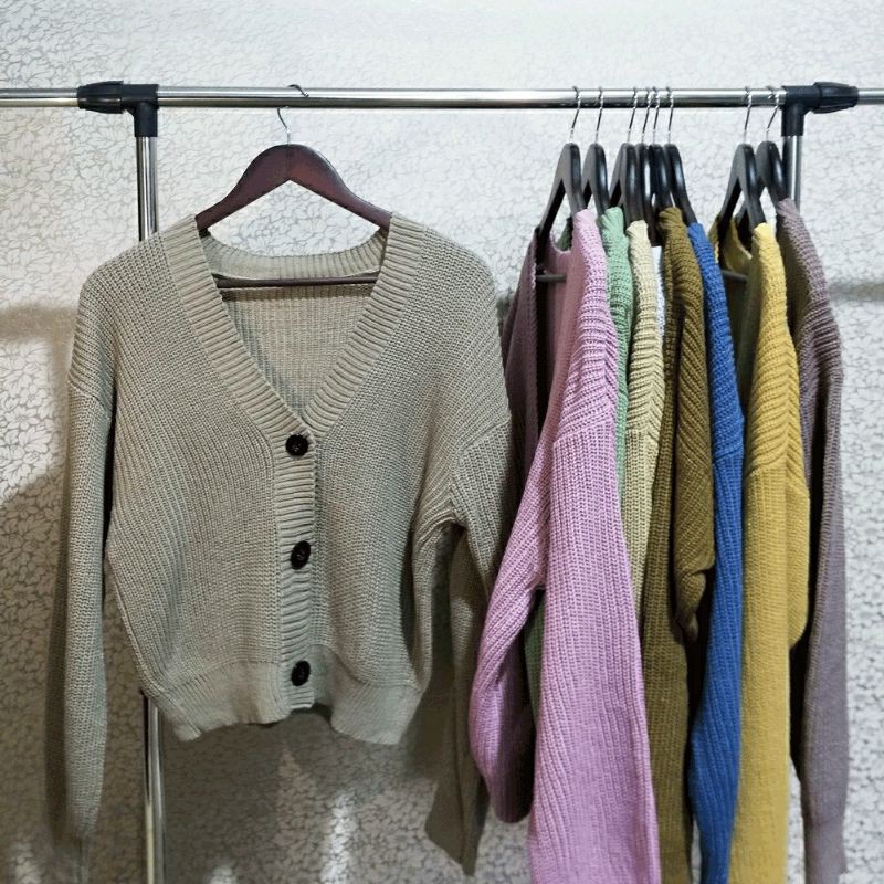 CARDIGAN RAJUT WANITA / ELLENA CROP CARDYE12 GET/ MIDI KARDIGAN / KARDIGAN RAJUT PREMIUM / BASIC CARDIGAN