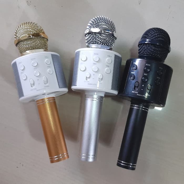 MICROPHONE WIRELESS TANPA KABEL MIKROPON KARAOKE MIC SMULE BLUETOOTH MIK BLUTUT KAROKEAN PORTABLE