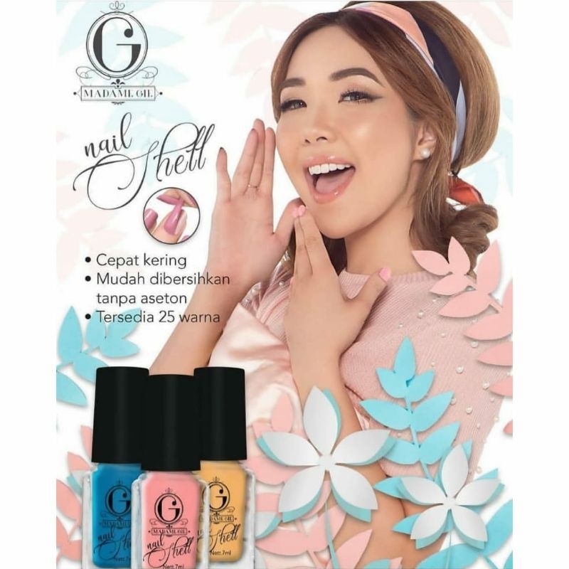 MADAME GIE (Satuan) Nail Shell Peel Off CALM SERIES - Kutek / Pewarna Kuku / Cat Kuku Kelupas