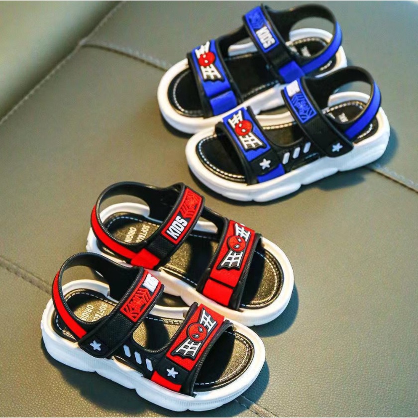 558- NEW Sepatu sandal anak / sandal gunung import motif spiderman