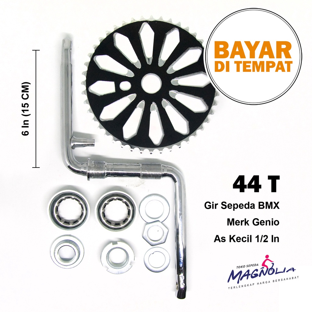 Crank Set Gir Lansung Sepeda BMX Ukuran 20 -- 44T