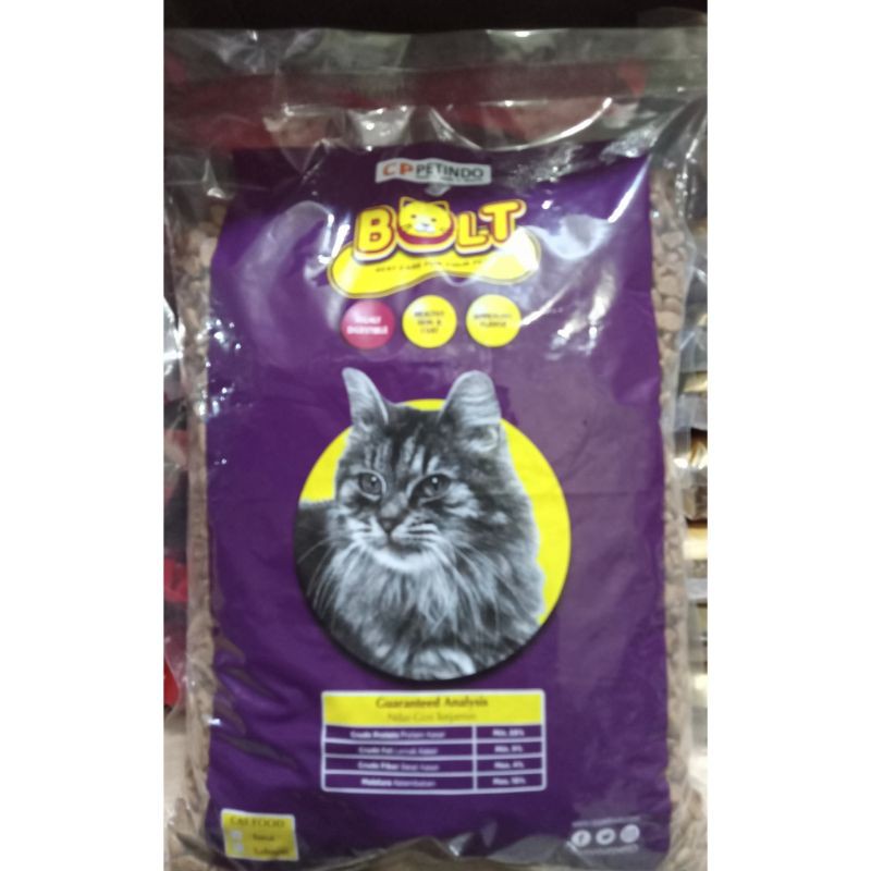 Bolt Repack 1kg Catfood Makanan Kucing Kering Murah